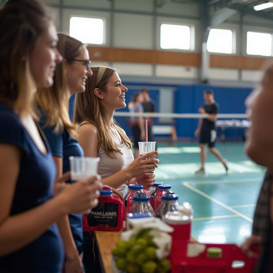 buvette conviviale pendant un tournois