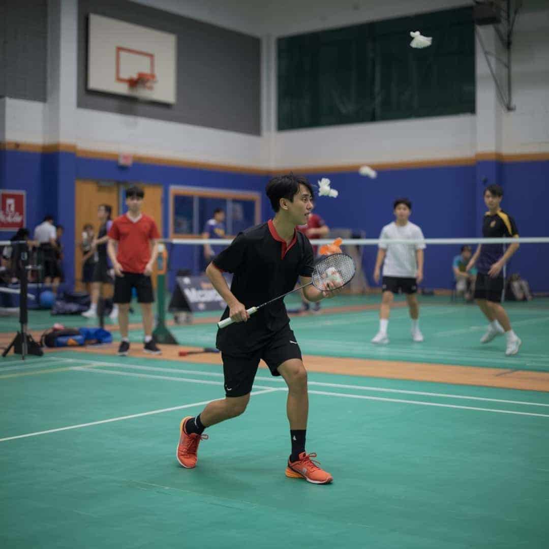 joueur loisir de badminton