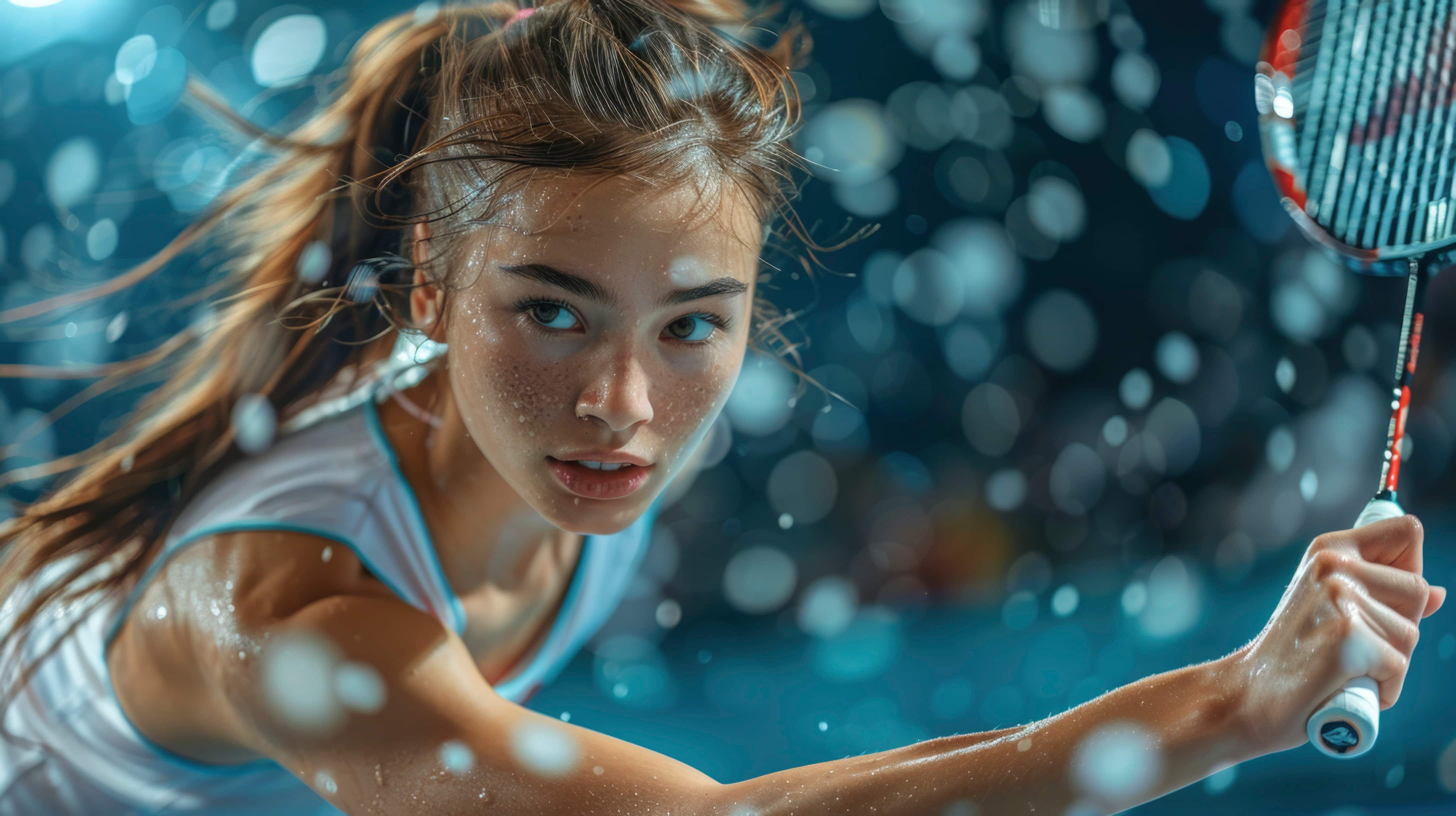 joueuse de badminton