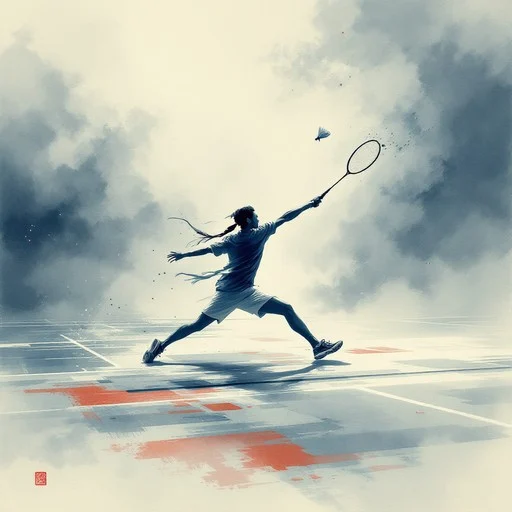 joueuse de badminton