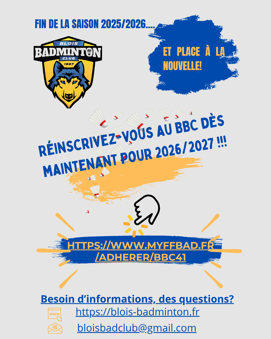 Place à la saison 2026/2027