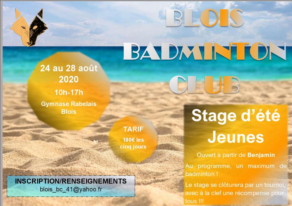Stage été 24 au 28 août 2020