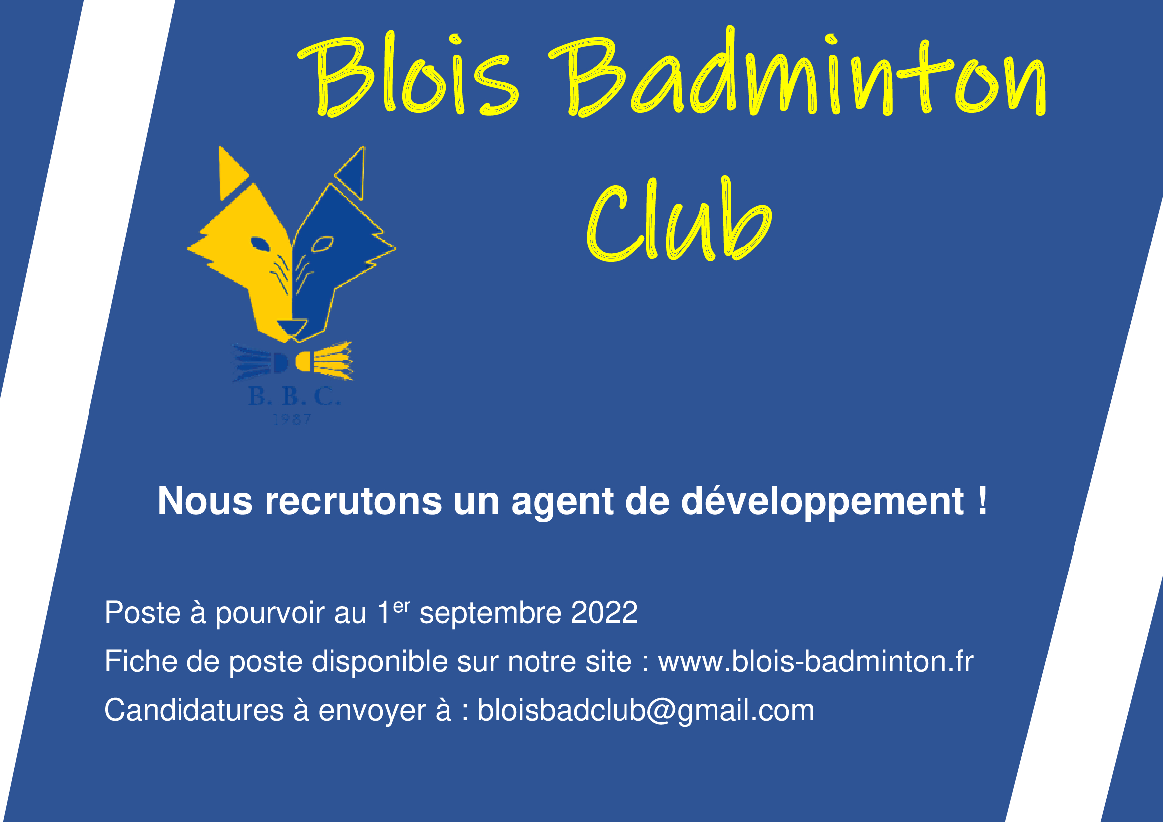 Nous recrutons !!